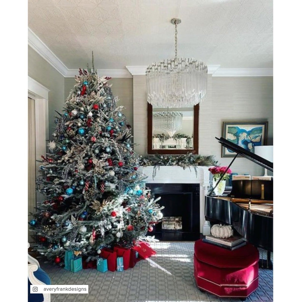 Adele Large Wide Drum Chandelier | Polished Nickel