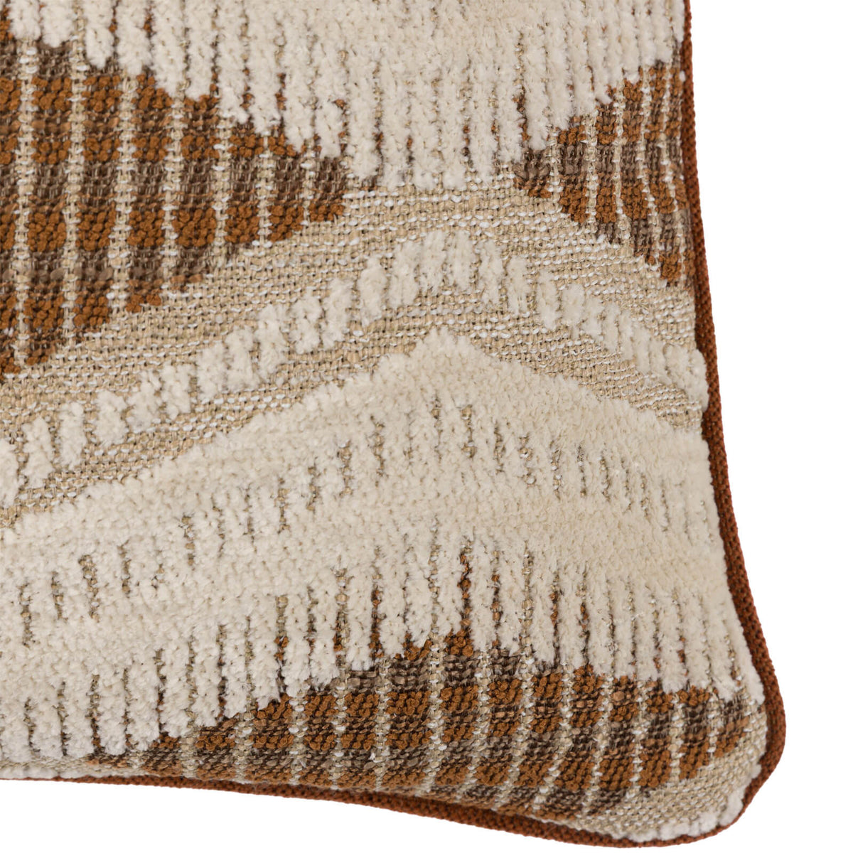 Alto Jacquard Cushion in Rust
