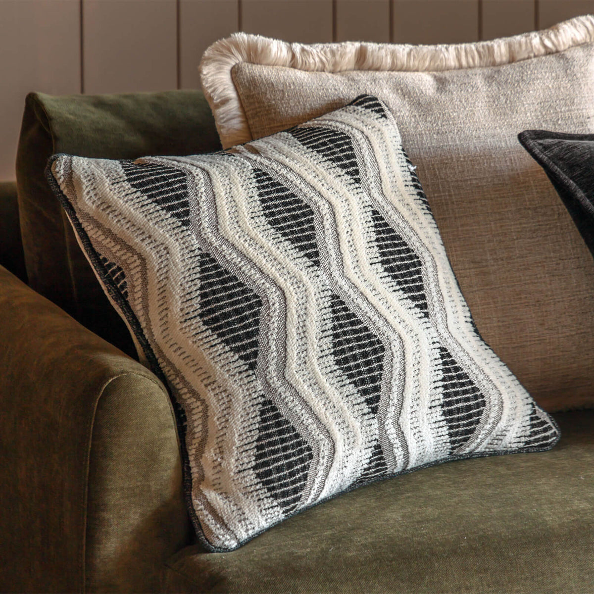 Alto Jacquard Cushion in Slate