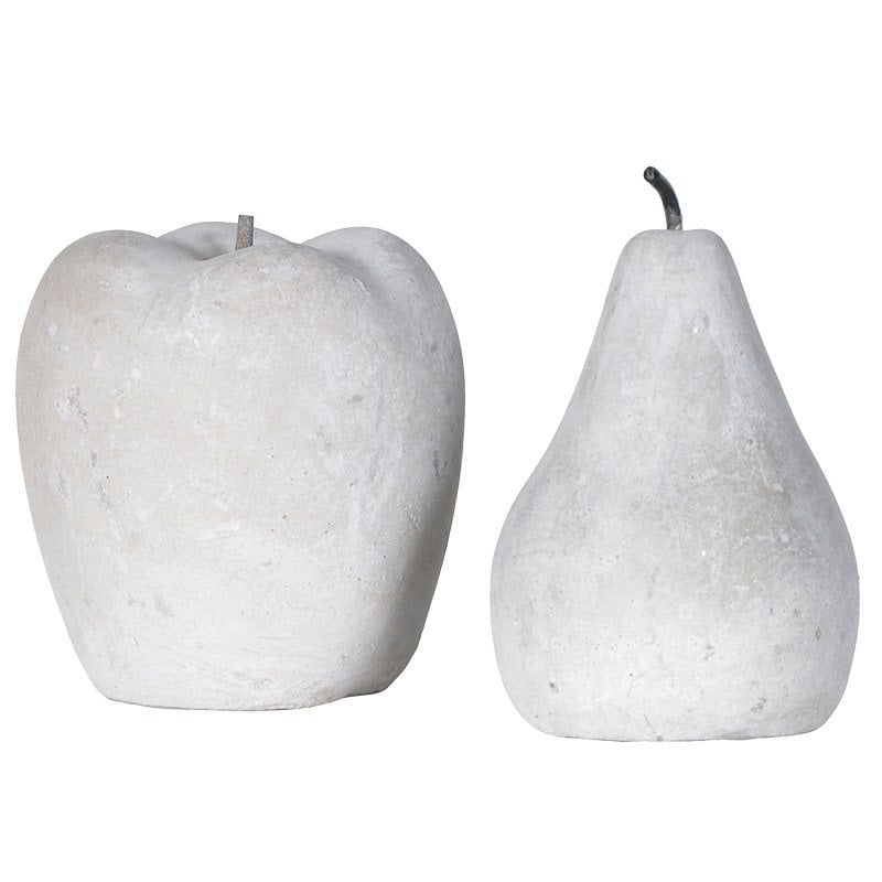 Pavilion Chic Apple & Pear Ornament in Concrete