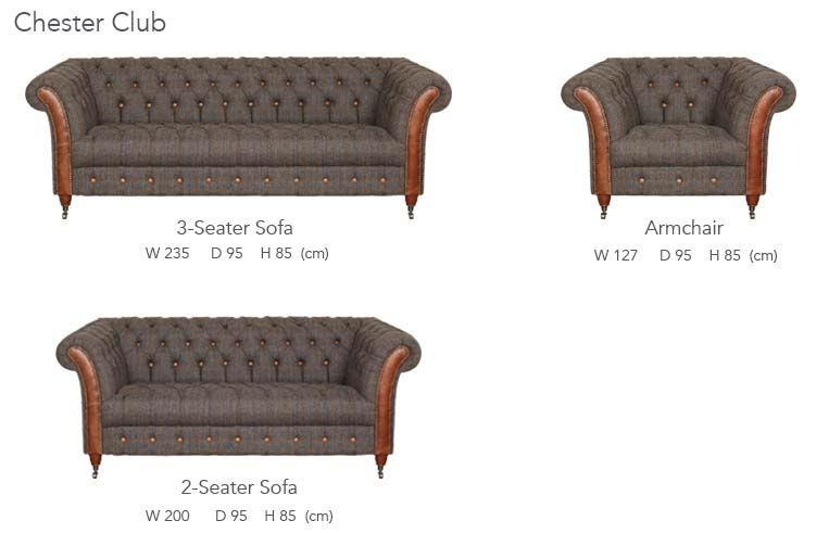 Chester Club Harris Tweed Armchair Made To Order
