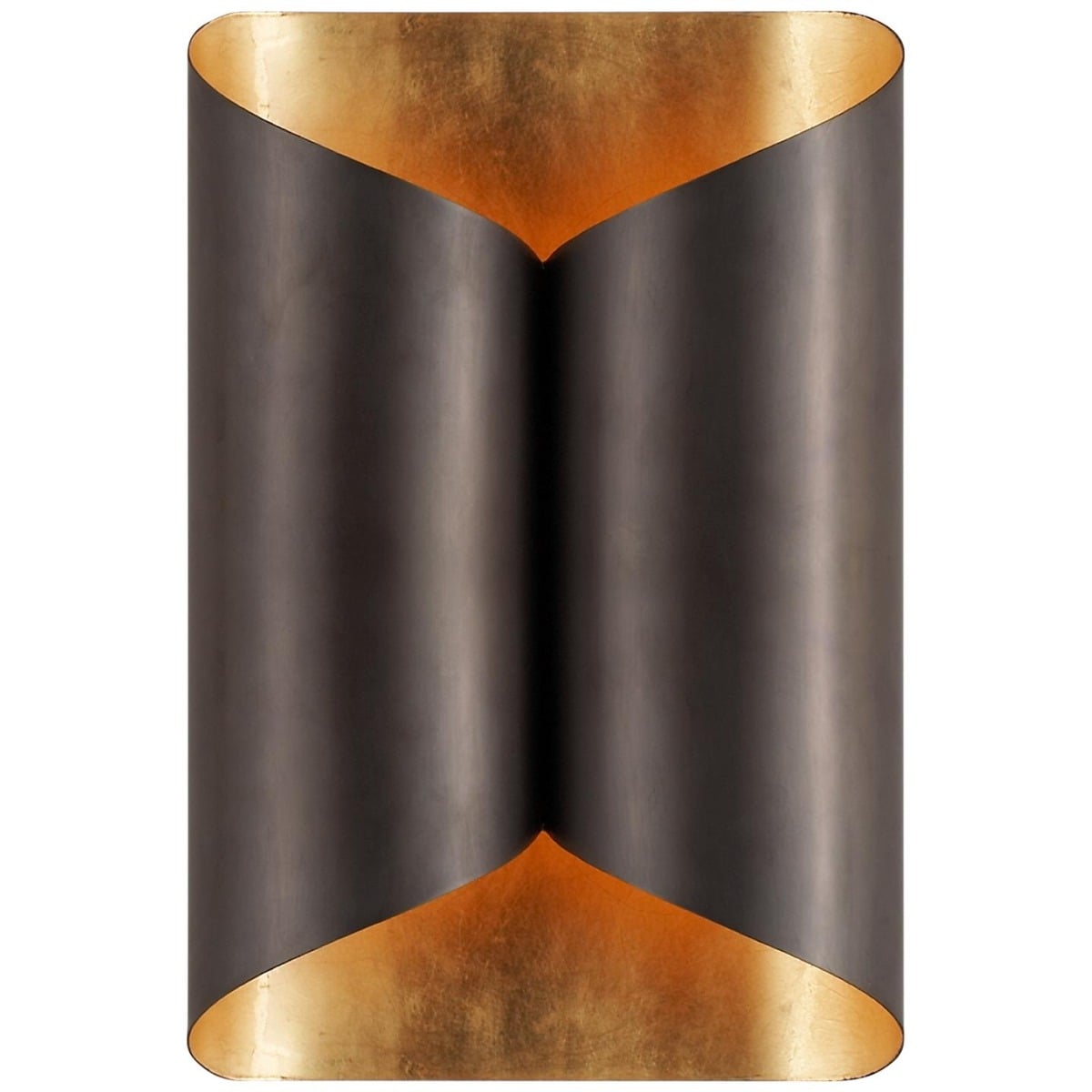 Selfoss Wall Light in Bronze with Gild Interior