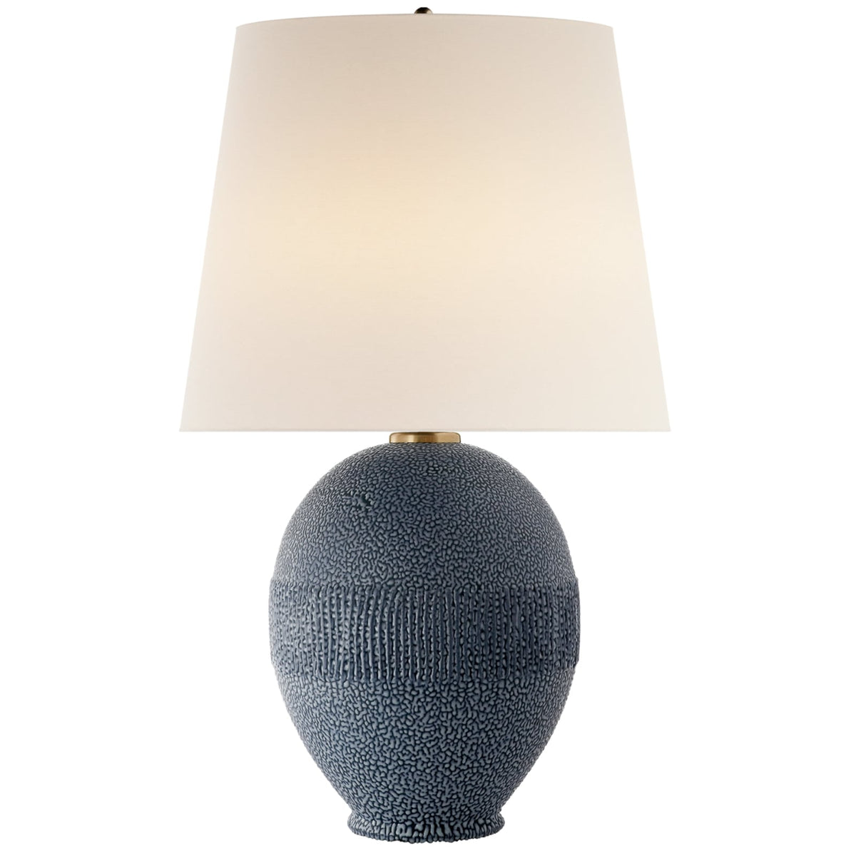 Toulon Table Lamp in Beaded Blue Porcelain
