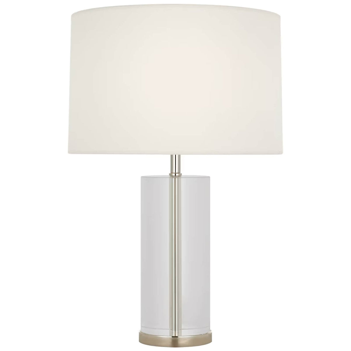 Lineham 16" Cordless Accent Lamp in Clear Crystal and Polished Nickel