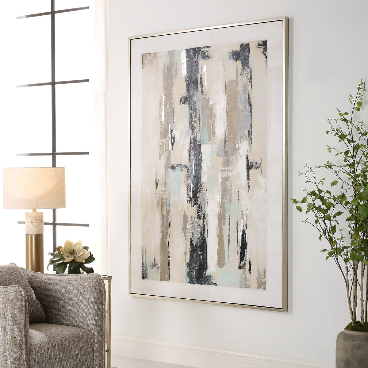 Placidity Hand Painted Abstract Art