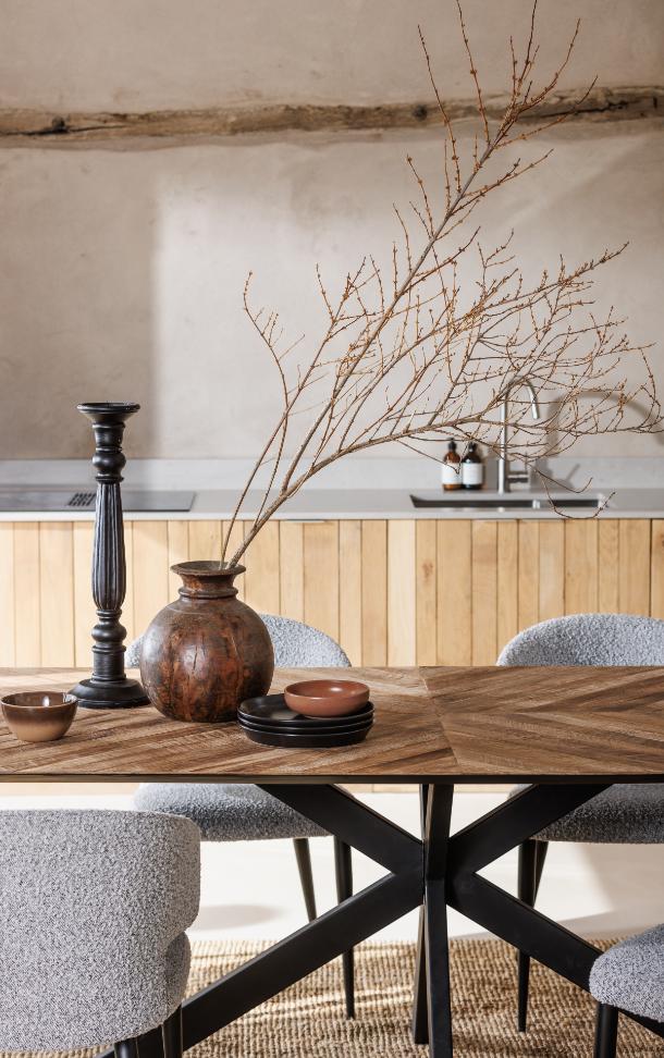 Camden Chevron Dining Table - 240cm