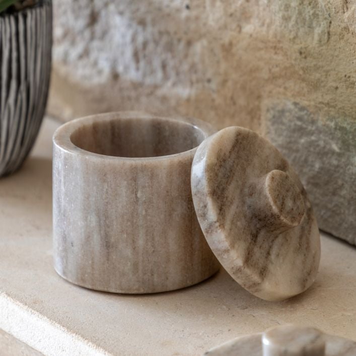 Tarragoner Marble Storage Jar Small