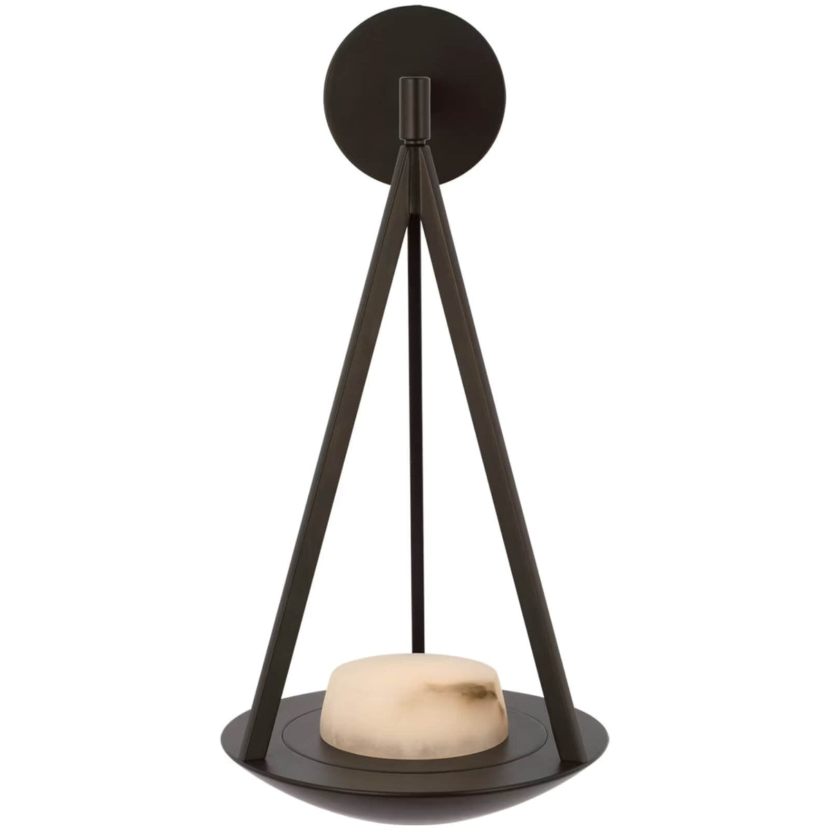 Divina 19" Floating Bowl Sconce in Modern Iron