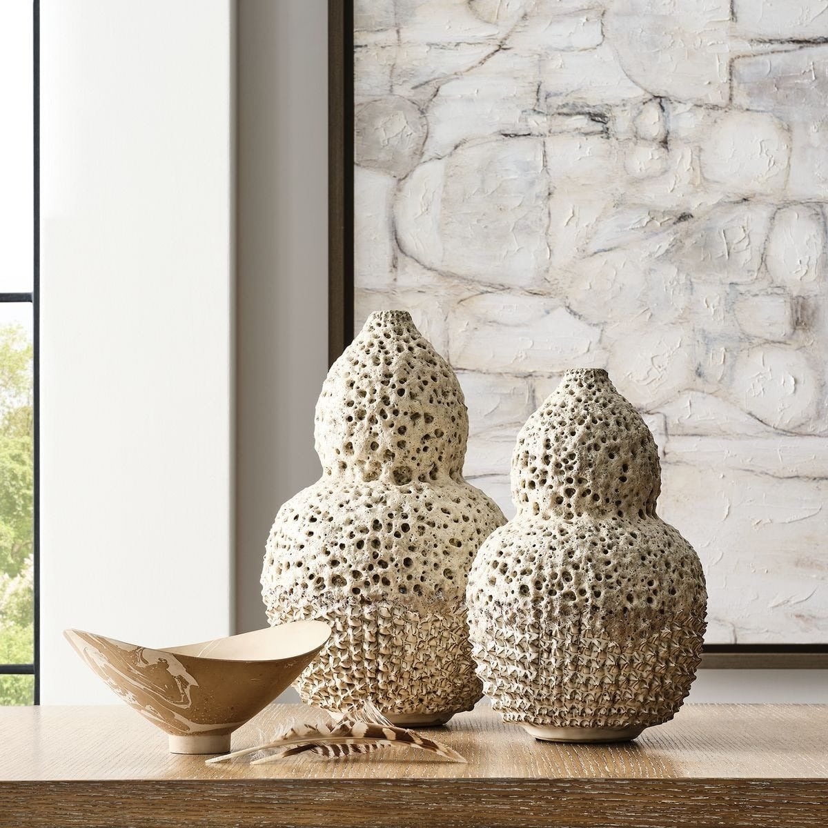 Out of my Gourd Vase in Off-White - Large