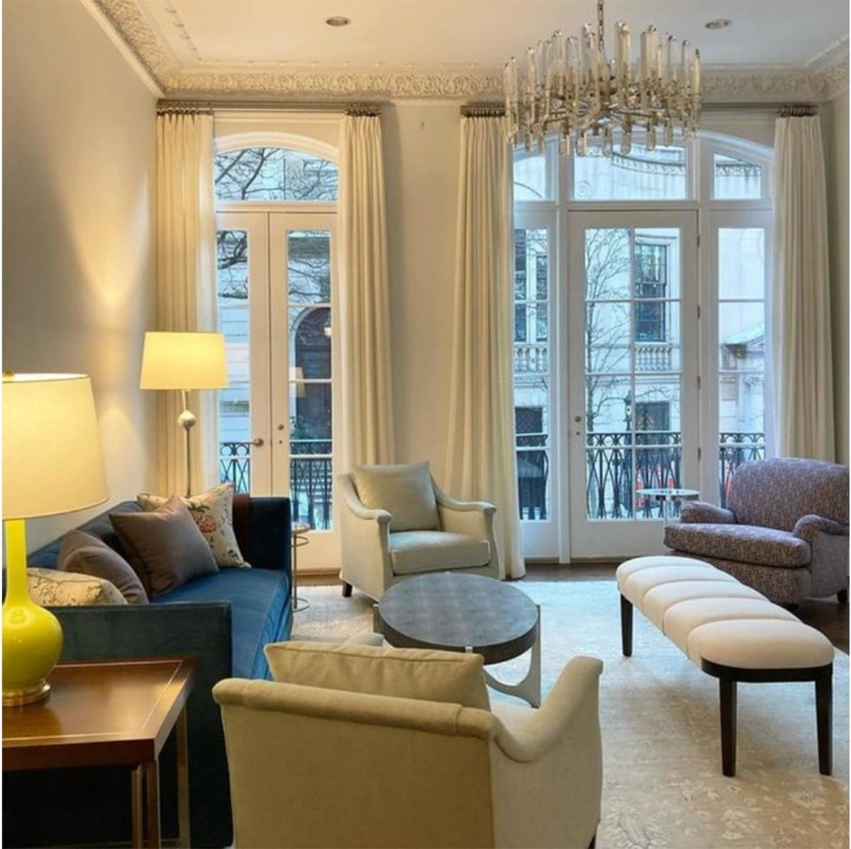 Bonnington Large Chandelier | Antique Brass & Crystal