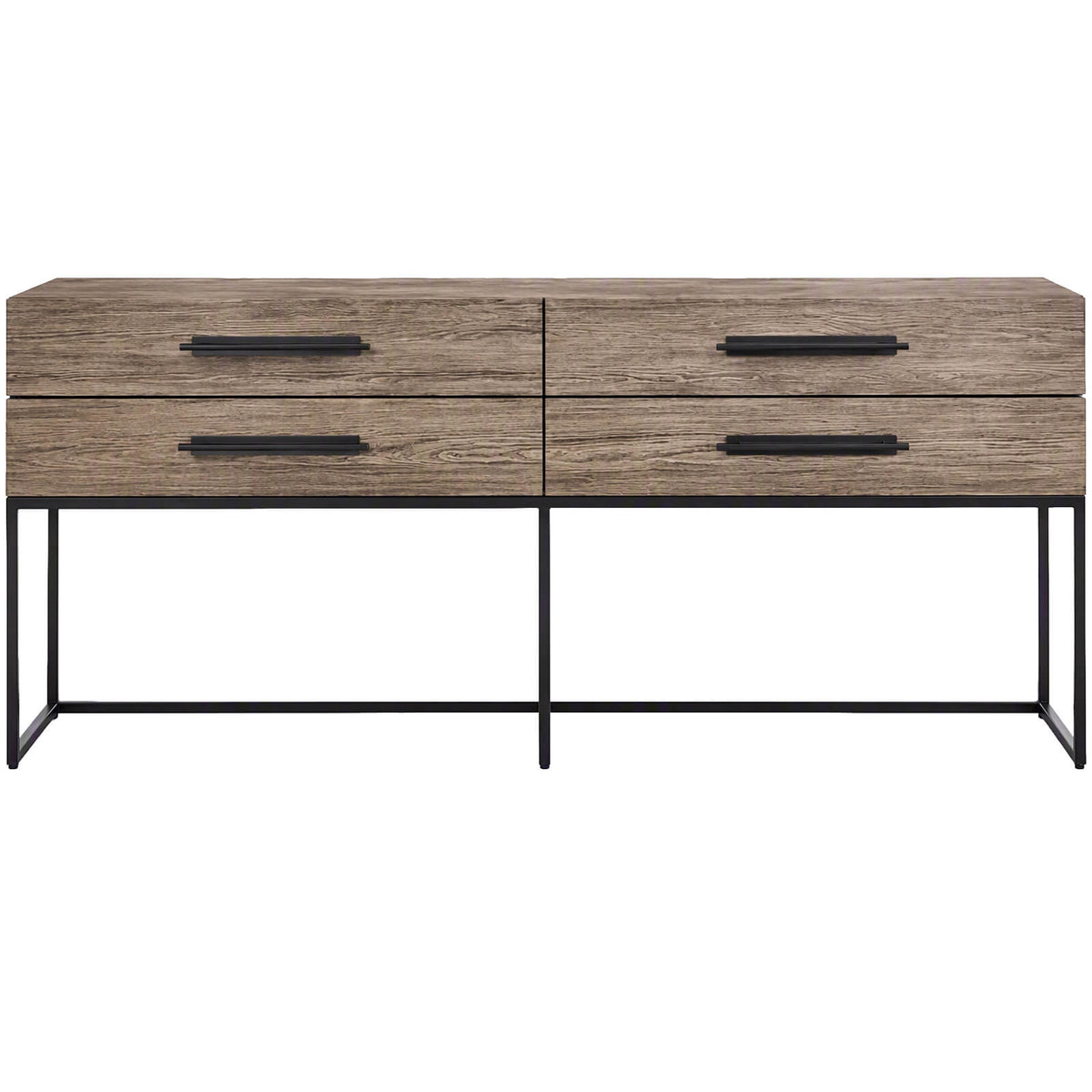 Boulder Metal Base Console Table