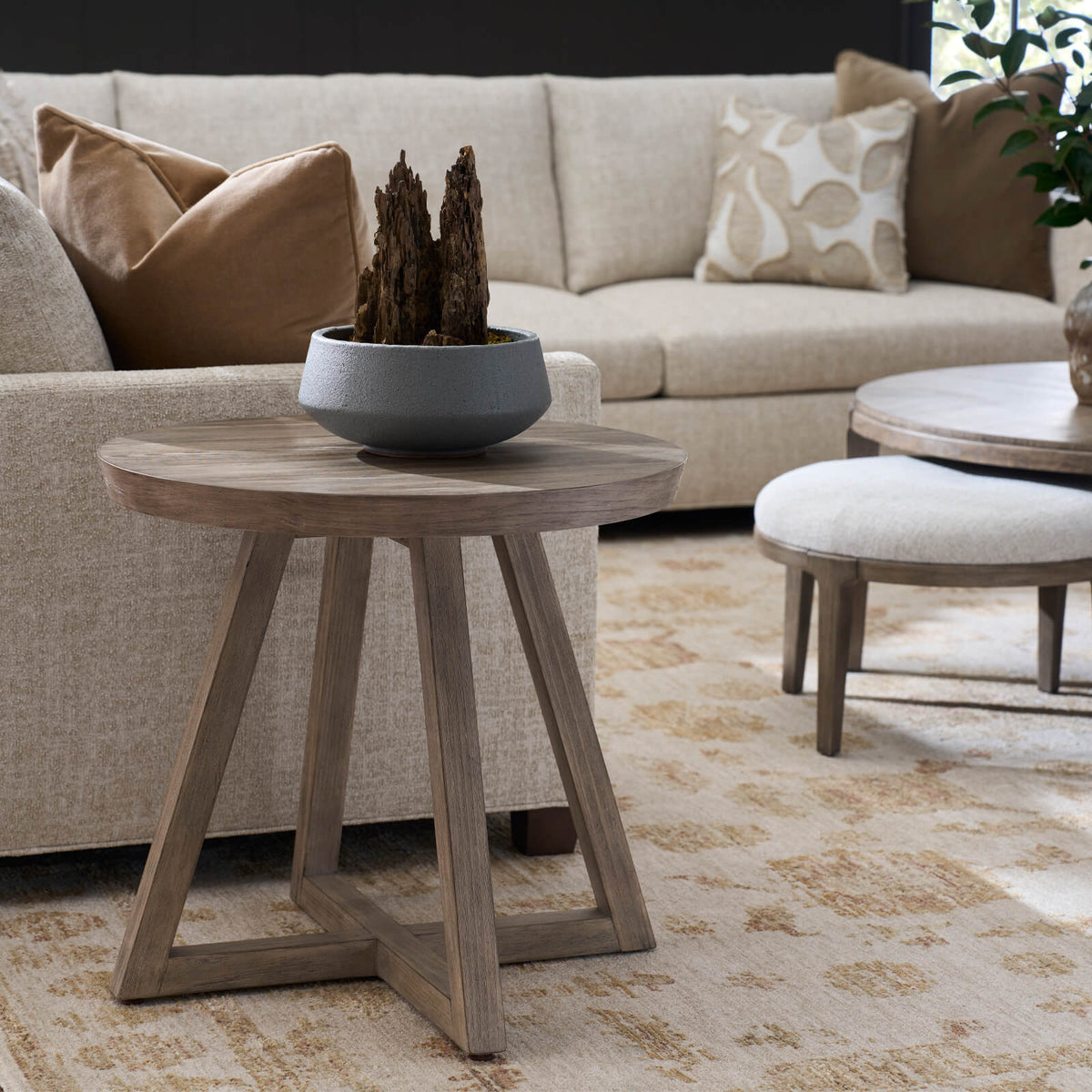 Boulder Round Side Table