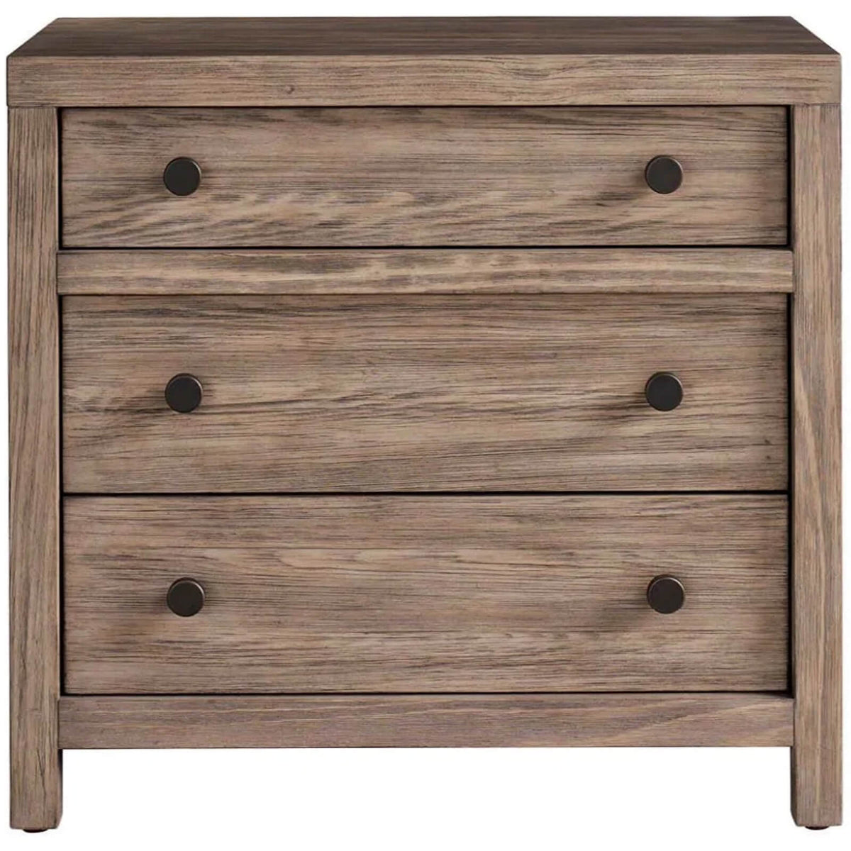 Boulder Three Drawer Bedside Table