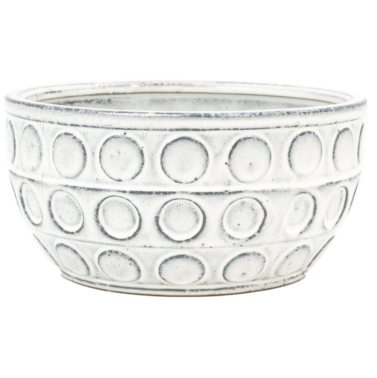 Kusama White Dotted Ceramic Bowl