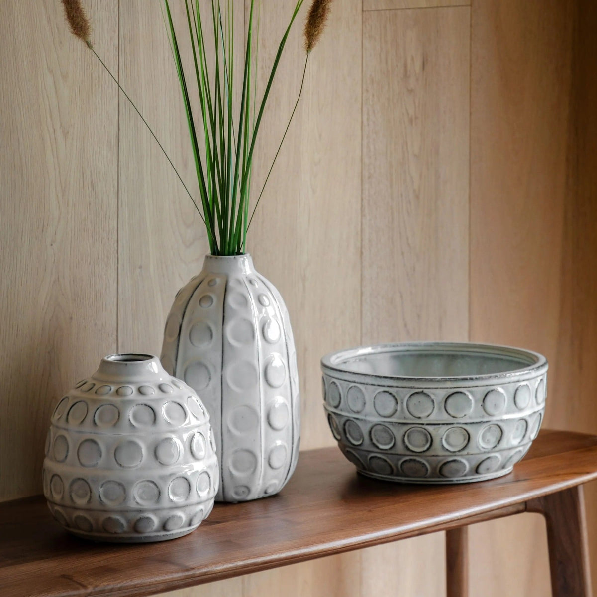 Kusama White Dotted Ceramic Bowl