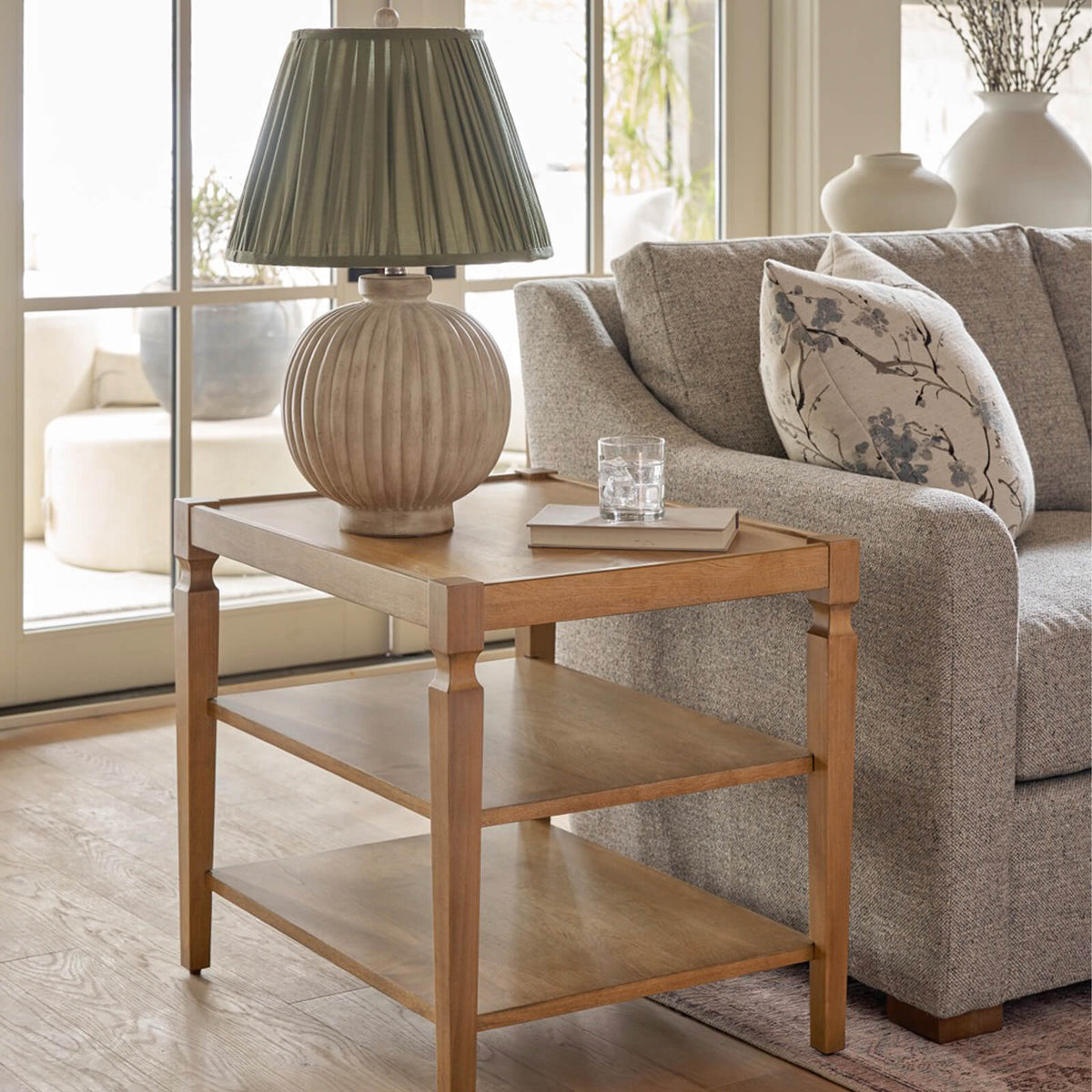 Brindle Open Shelf Side Table