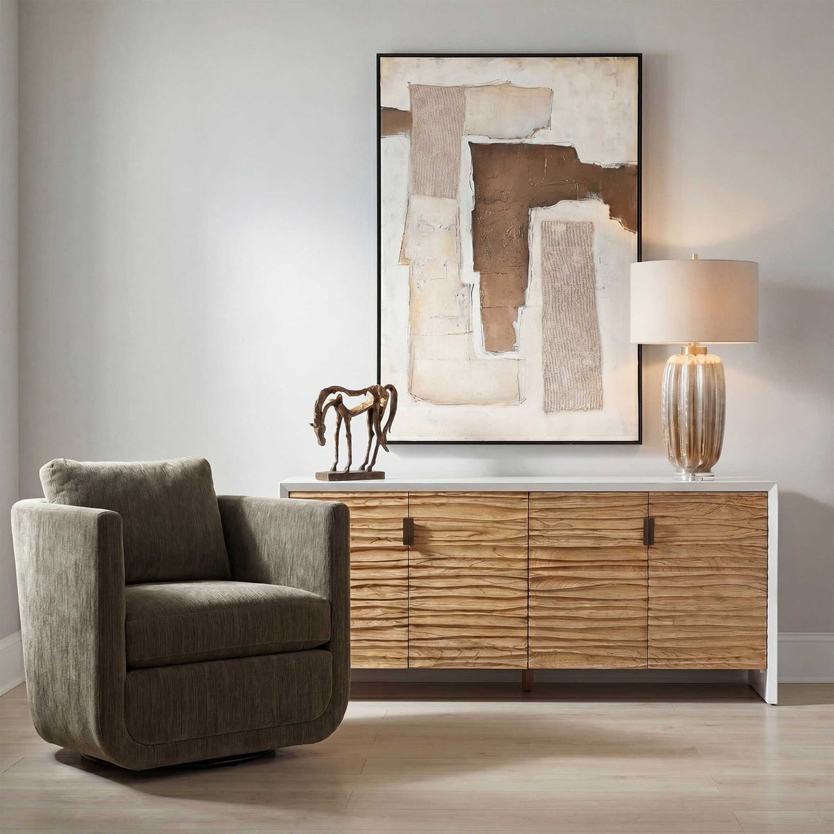 Brinson Sideboard in Carved Wood