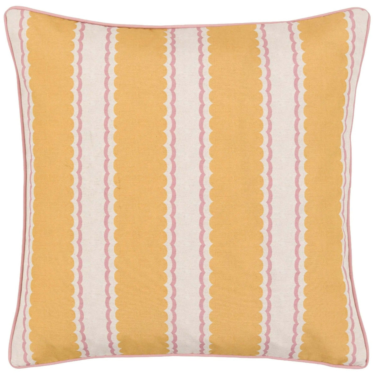 Calivana Stripe Indoor/Outdoor Cushion in Ochre/Pink