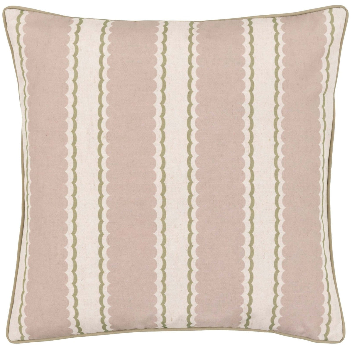 Calivana Stripe Indoor/Outdoor Cushion in Olive/Natural