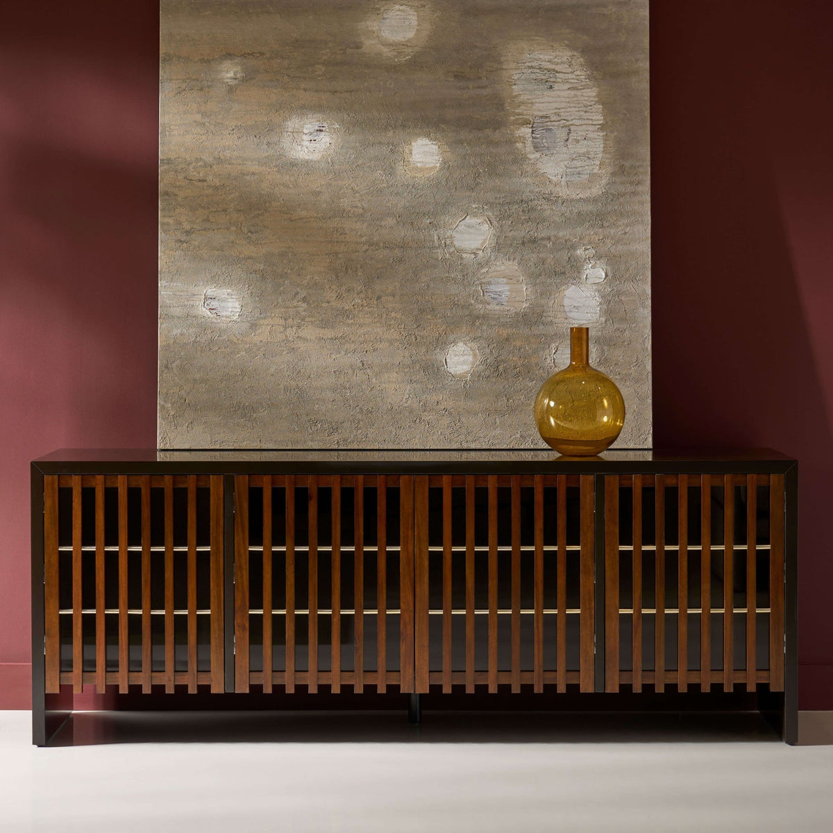 Pinstripe Dark Sideboard