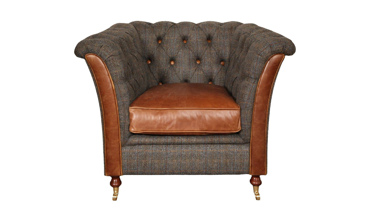 Granby Harris Tweed Armchair Made To Order