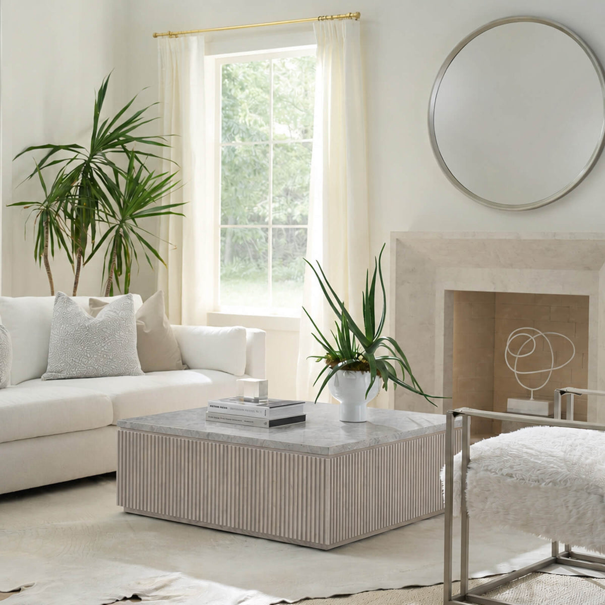 Carmen Coffee Table in White Oak