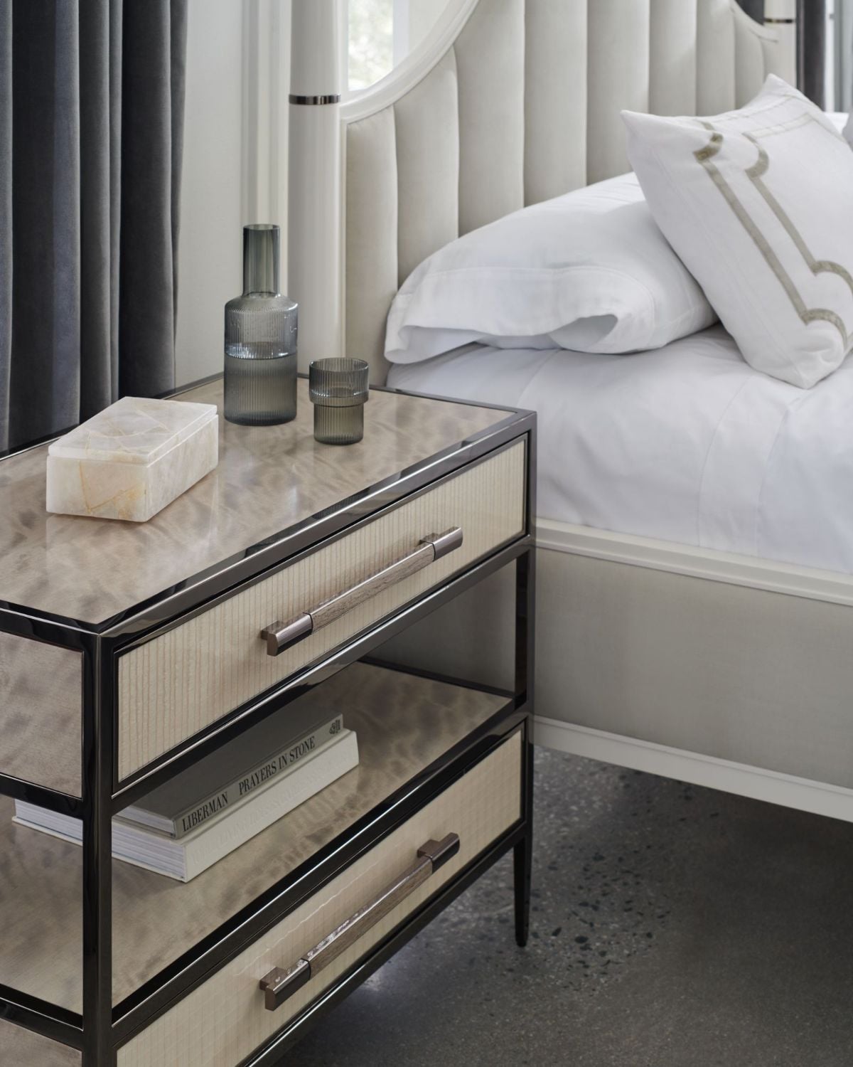 Dual Impressions Bedside Table