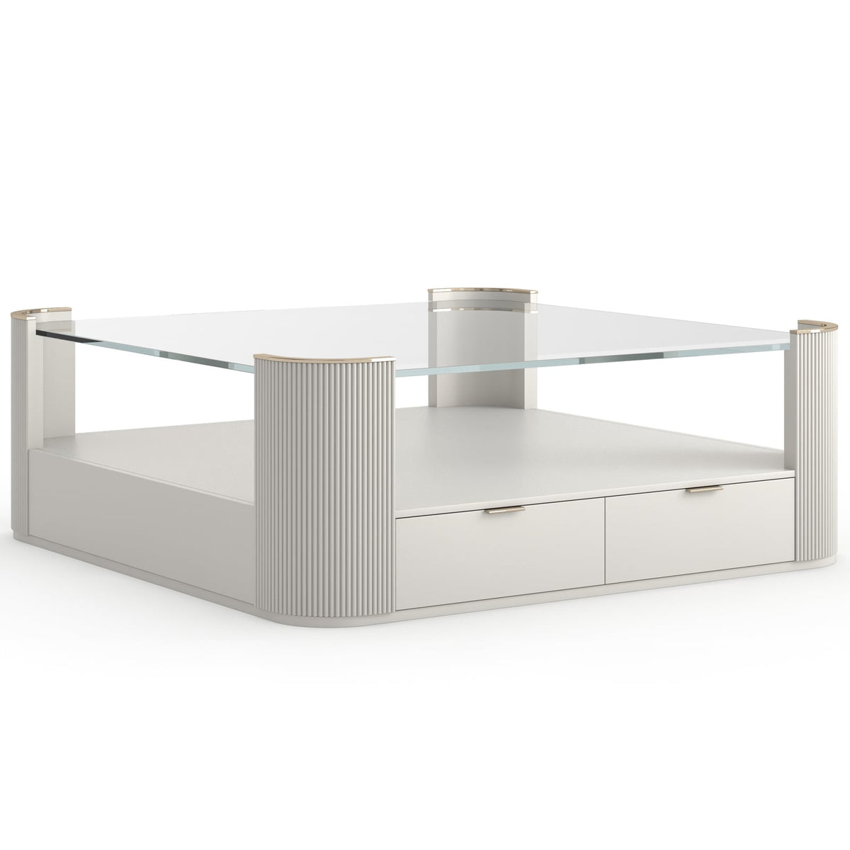 Love Square Coffee Table in Matte Pearl