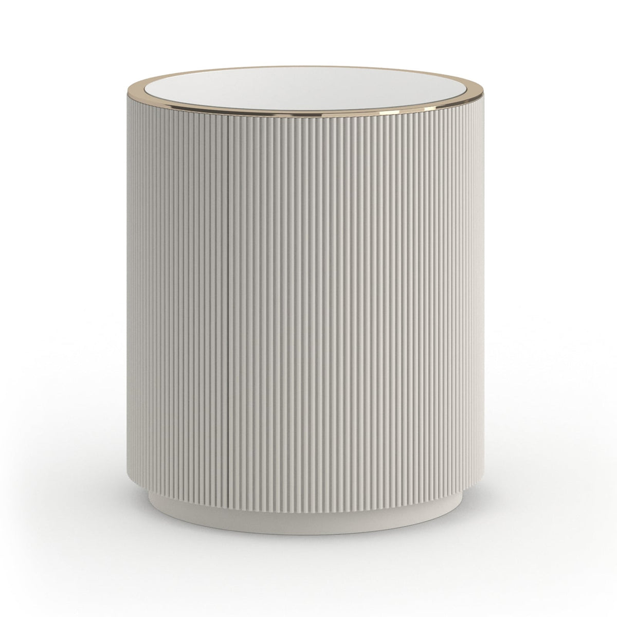 Love Round Side Table in Matte Pearl