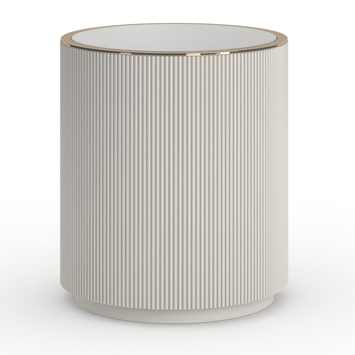 Love Round Side Table in Matte Pearl