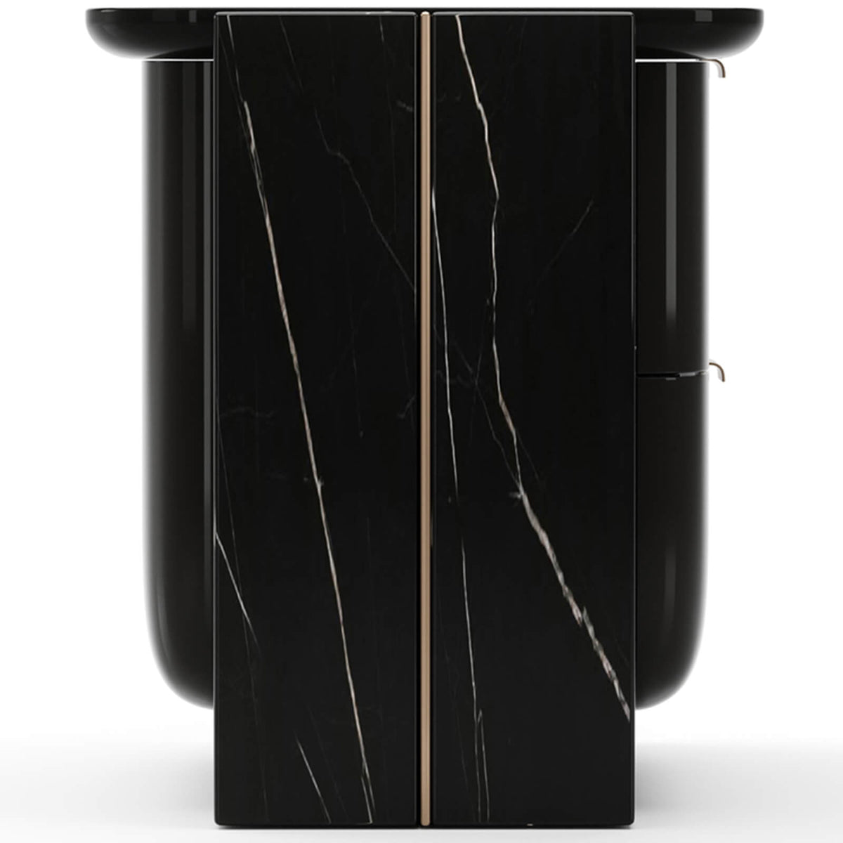 Overlap Bedside Table in Dark - Small