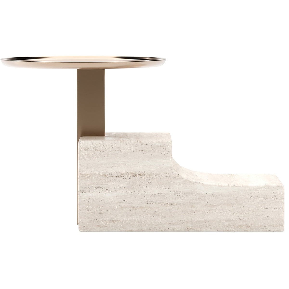 Overlap Base Bedside Table in Light