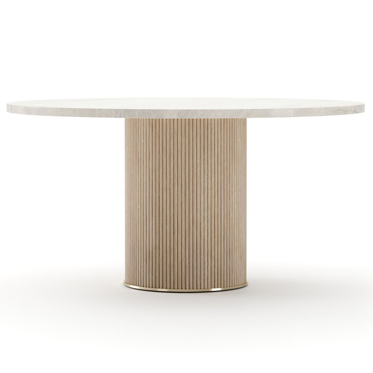 Rhythm Round Stone Top Dining Table - 147cm