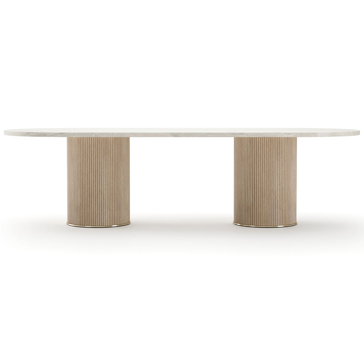 Rhythm Oval Stone Top Dining Table - 285cm