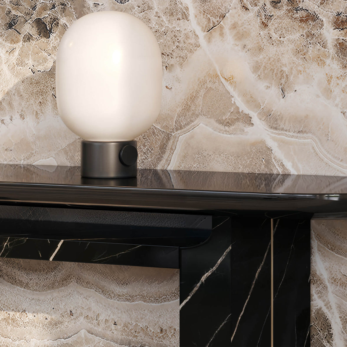 Overlap Console Table in Dark