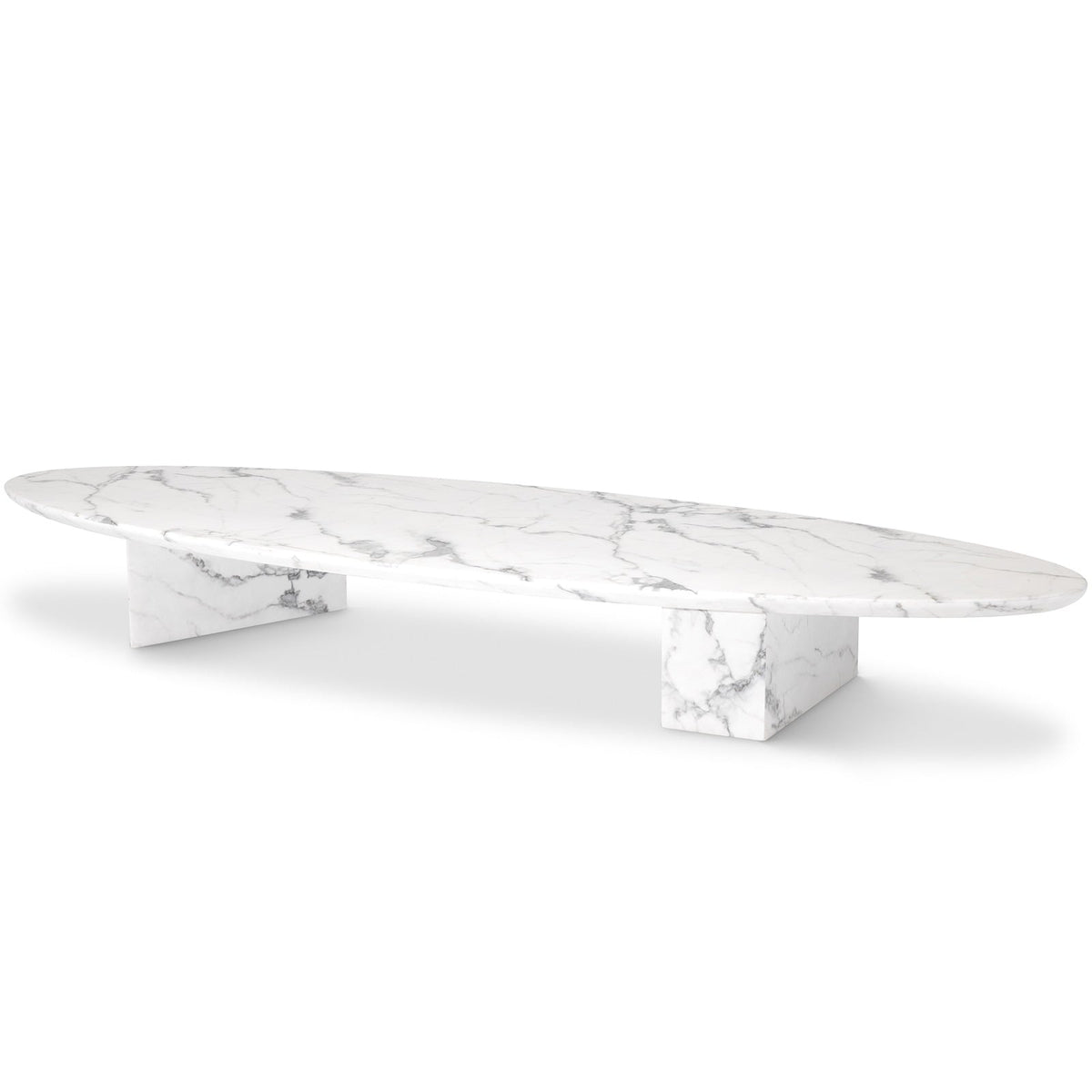 Aurore Coffee Table in White Faux Marble