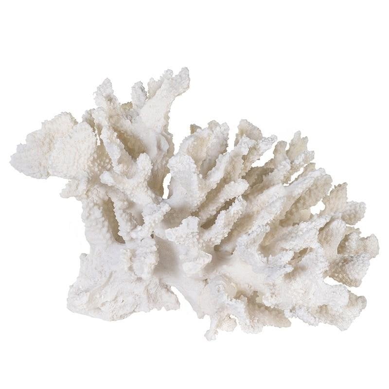 Pavilion Chic Decorative Coral Ornament Ceramic White