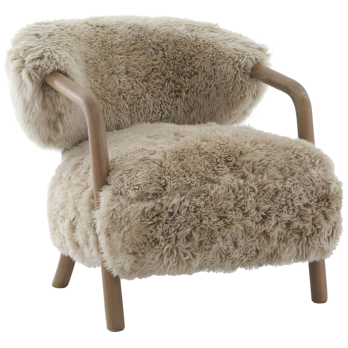 Cotswold Lion Accent Chair in Real Sheepskin