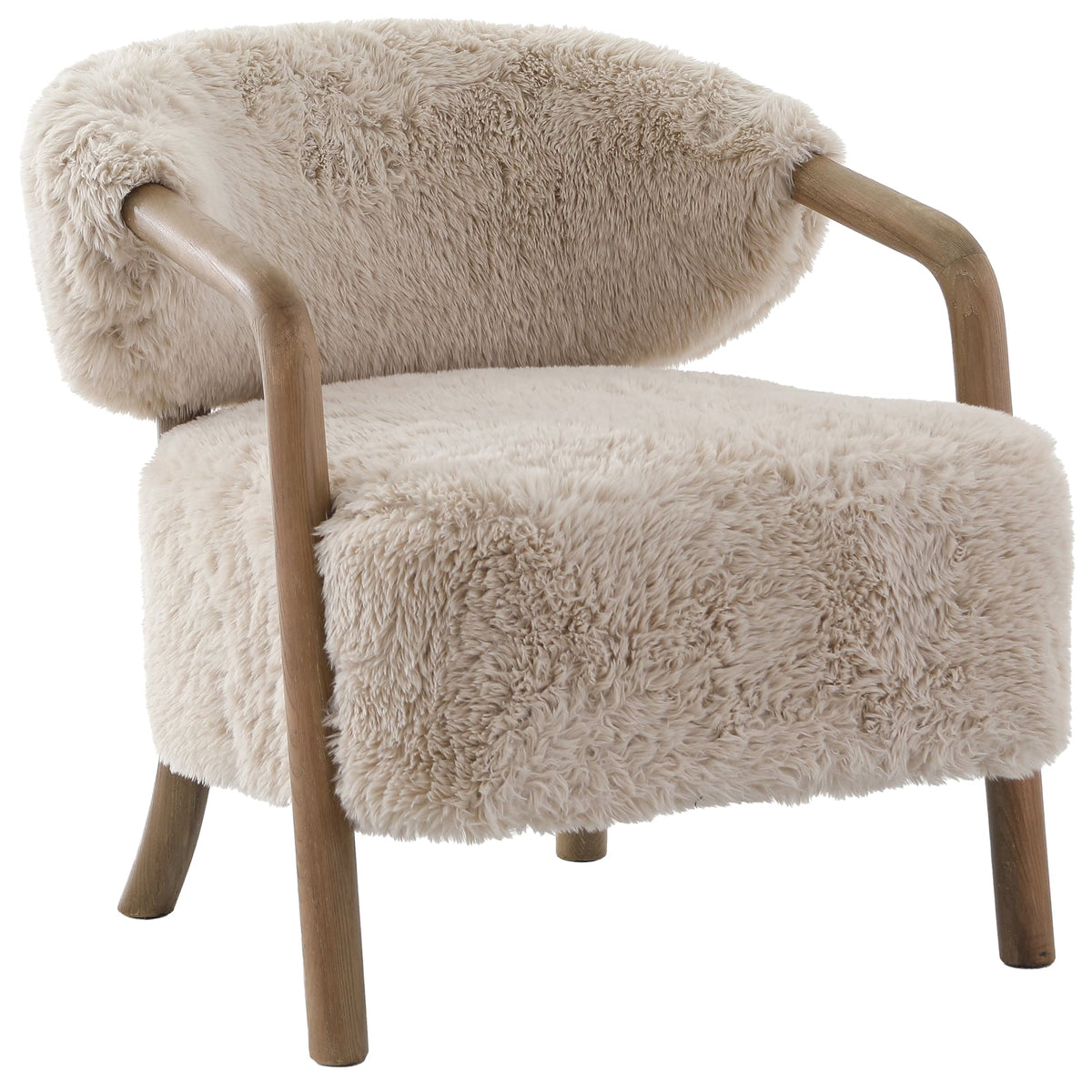 Cotswold Lion Accent Chair in Faux Sheepskin