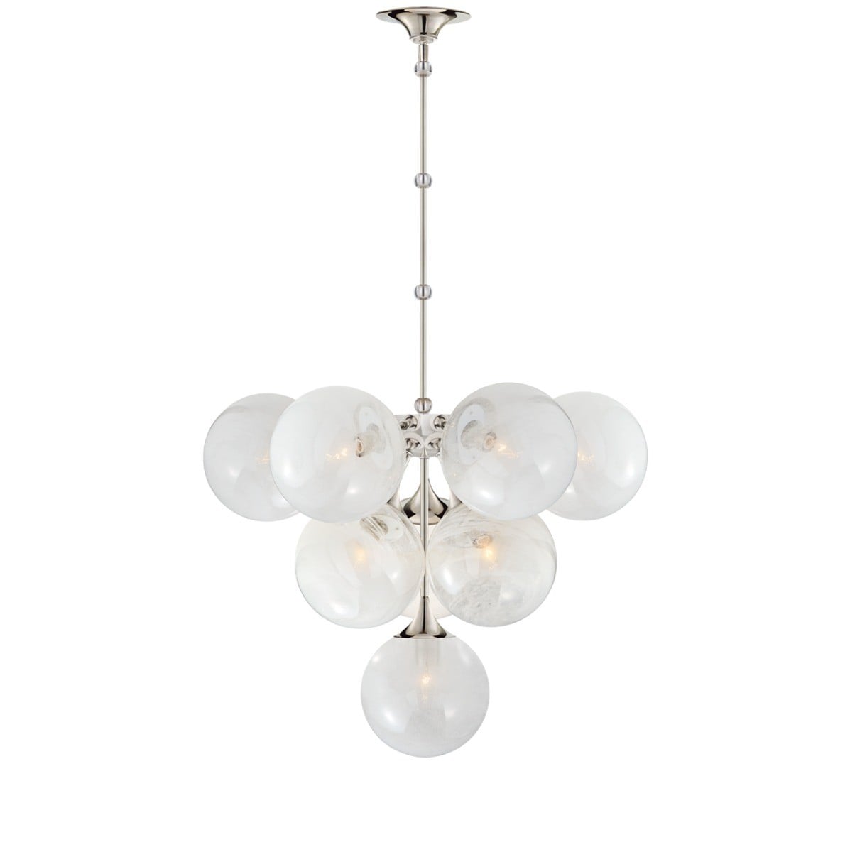 Cristol Tiered Chandelier | Polished Nickel