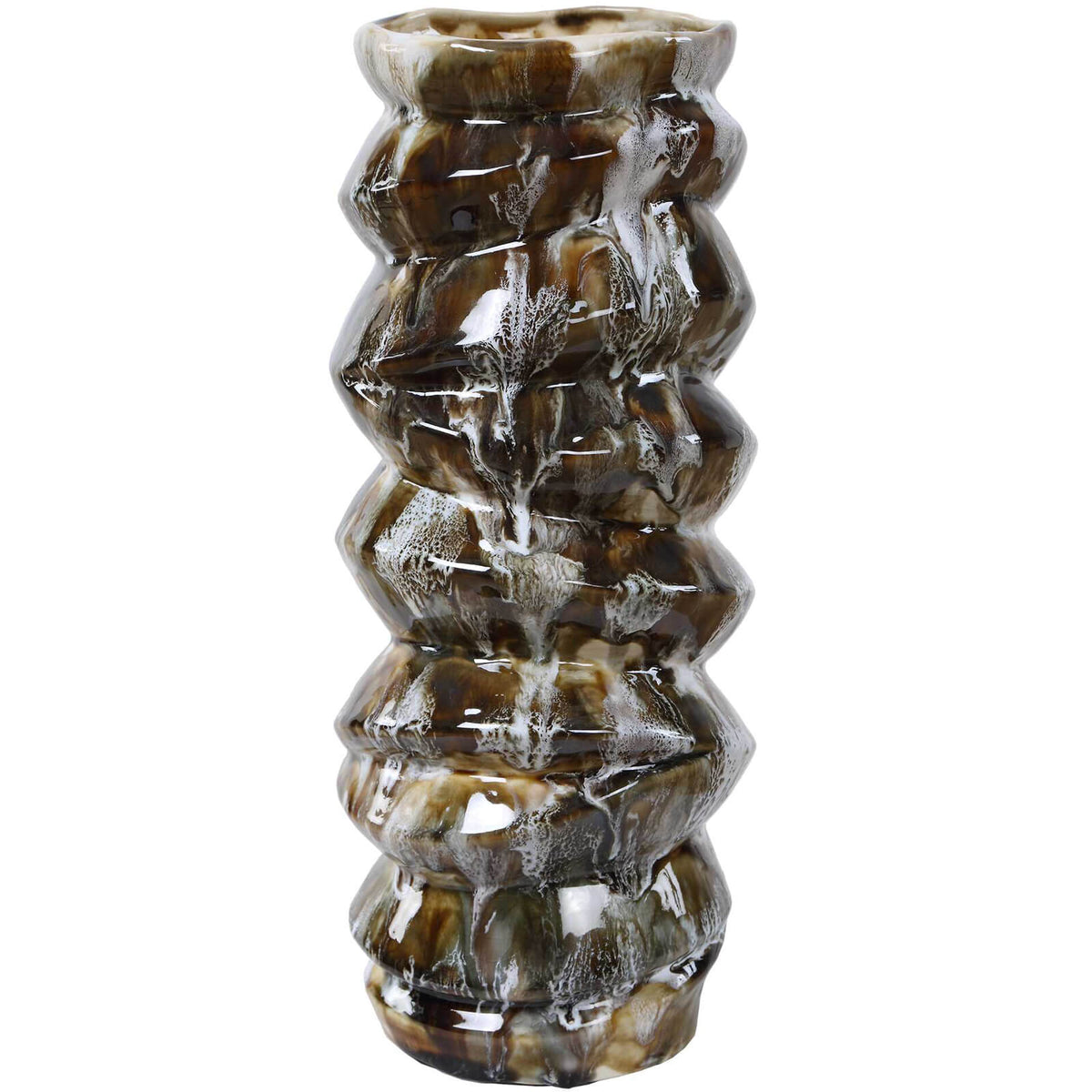 Cuoco Glazed Brown Vases - Set of 2