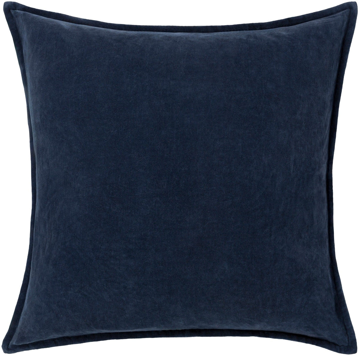 Cotton Velvet Cushion in Midnight Blue - 51 x 51 cm