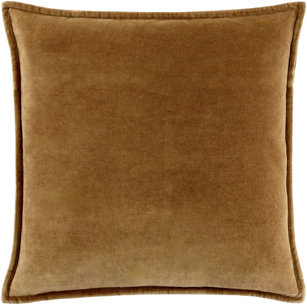 Cotton Velvet Cushion in Bronze - 51 x 51 cm