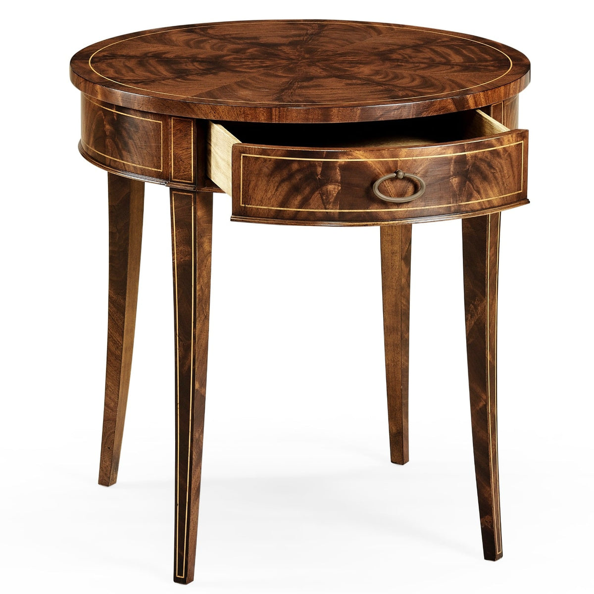 Round Antique Mahogany Side Table