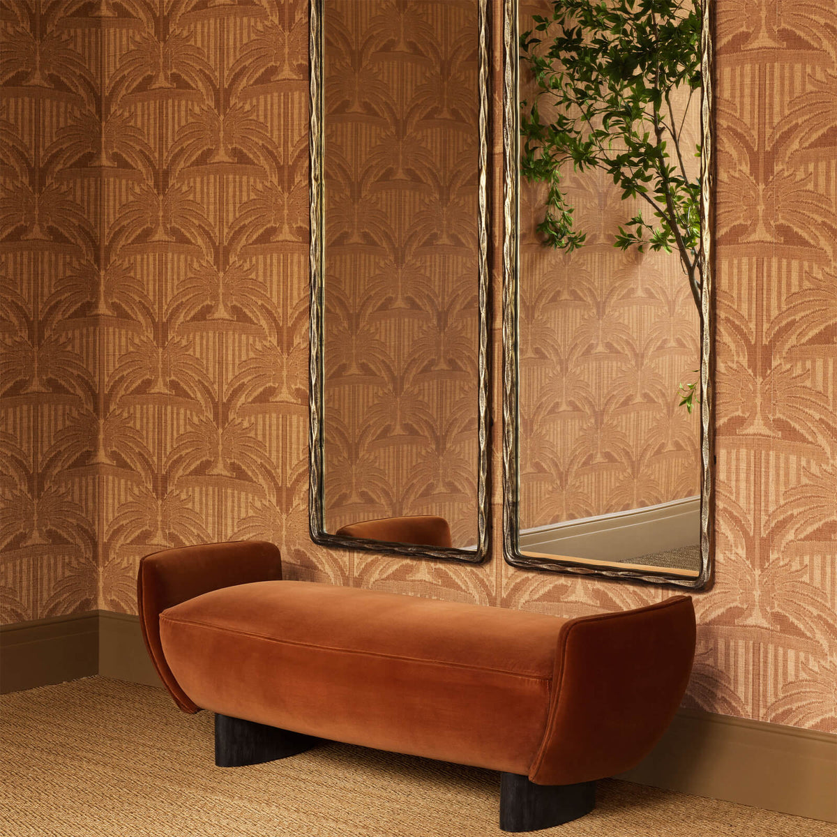 Dalton Mirror in Antique Brass