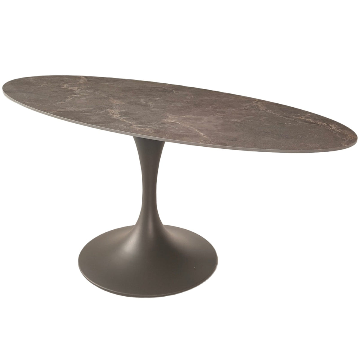 Sutton Oval Dining Table in Latte Stone Ceramic - 180cm
