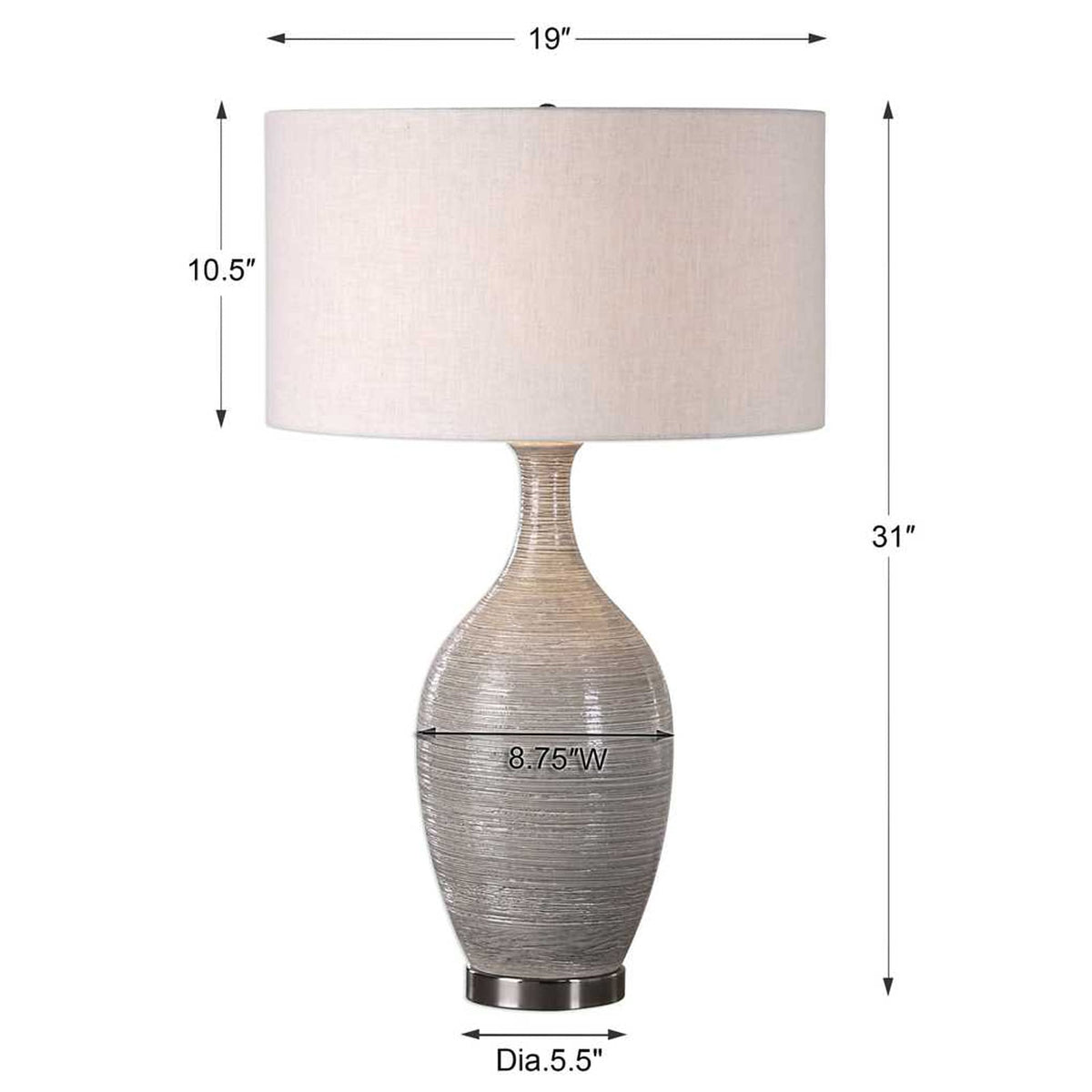 Dinah Gray Textured Table Lamp
