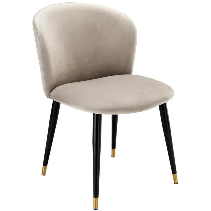 Volante Dining Chair in Beige Velvet