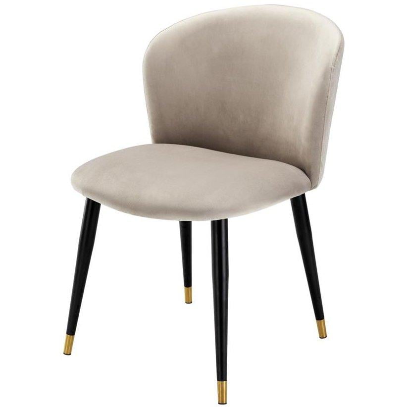 Volante Dining Chair in Beige Velvet