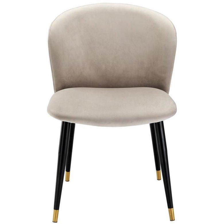 Volante Dining Chair in Beige Velvet